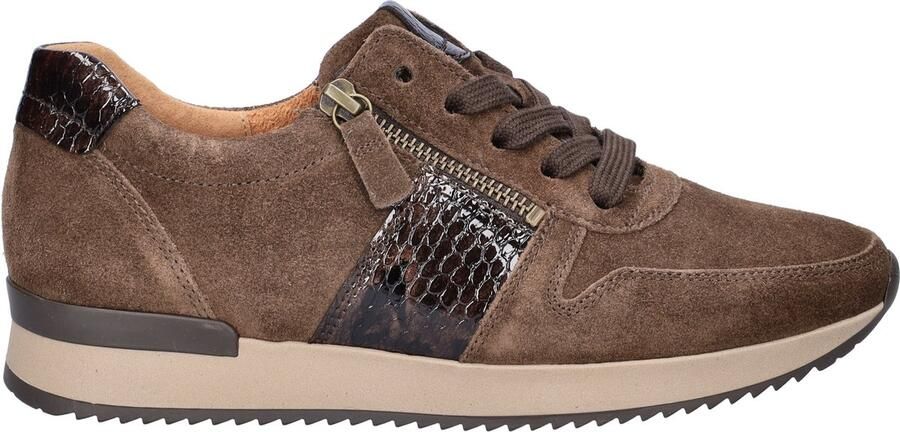 Gabor Lage sneakers Chunky zool 6019 Bruin Suède