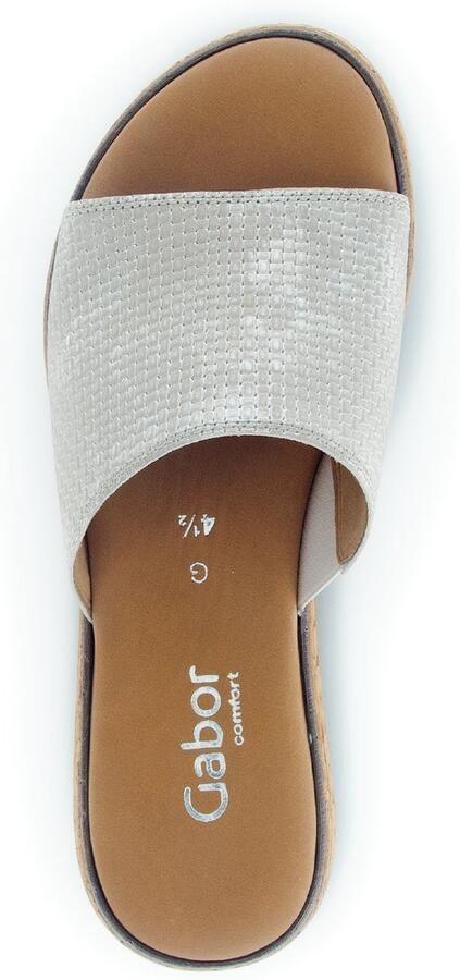 Gabor Beige Slide Sandaal voor Vrouwen