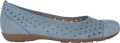 Gabor Blauwe Ballerina met Perforatie Blue Dames - Blauw