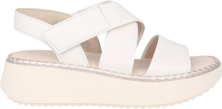 Gabor Witte Leren Dames Sandaal Licht Comfortabel