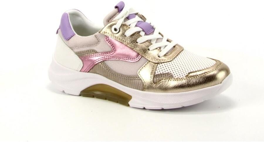 Gabor Rollingsoft Sneakers met sleehak vrijetijdsschoen halfschoen veterschoen met gepolsterde schacht