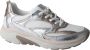 Gabor Rollinsoft Sneaker Wit Zilver Goud Leer Mesh Combi - Thumbnail 1