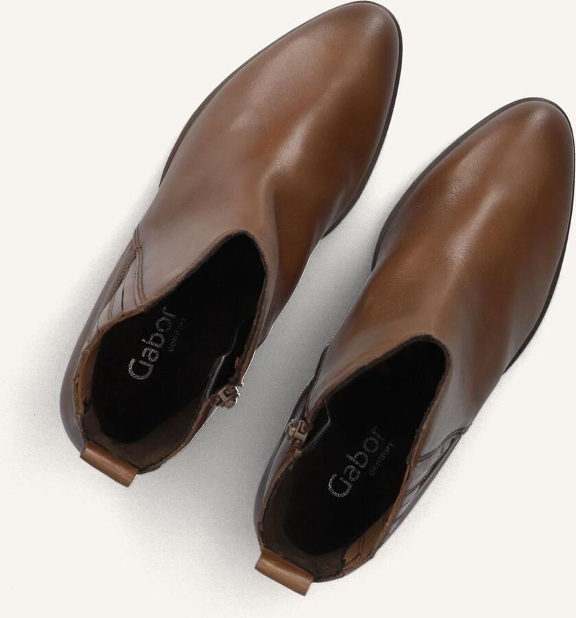 GABOR Enkellaarsjes Dames 682 Maat: 36 Materiaal: Leer Kleur: Camel - Foto 2