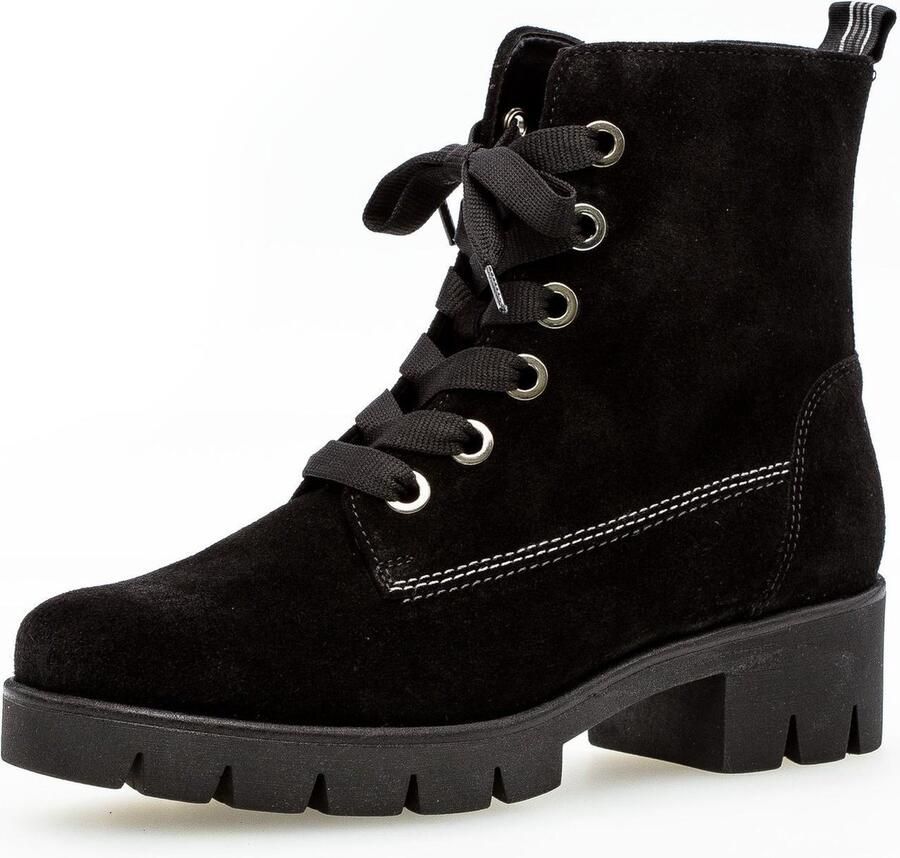 Gabor Veterboot 71.711.17 Zwart Suède 4½ 37½