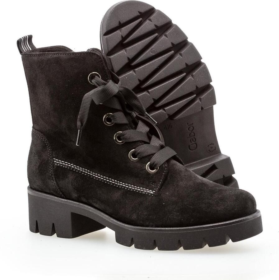 Gabor Veterboot 71.711.17 Zwart Suède 4½ 37½