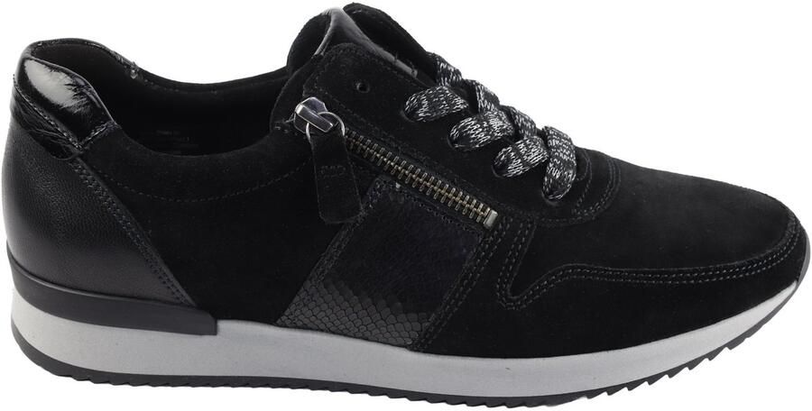 Gabor 73.420 Sneakers zwart nubuck suede