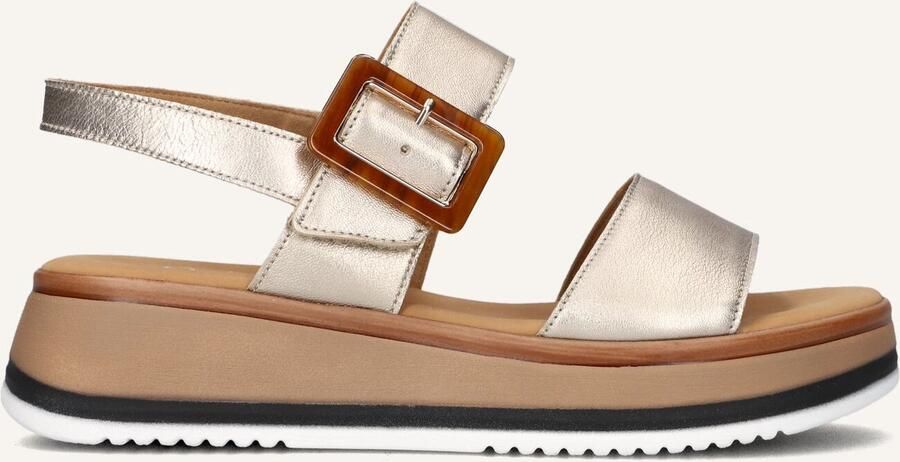 Gabor Gouden Leren Sandalen 744.4 Stijlvol Yellow Dames - Foto 3