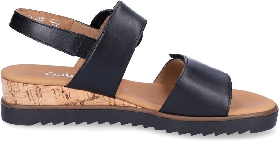 Gabor 752 Sandalen Met Sleehak Dames Zwart