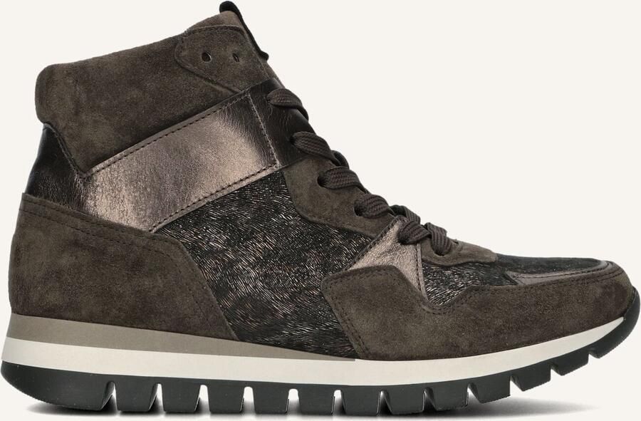 GABOR Hoge Sneakers Dames 755 Maat: 37 5 Materiaal: Suède Kleur: Bruin