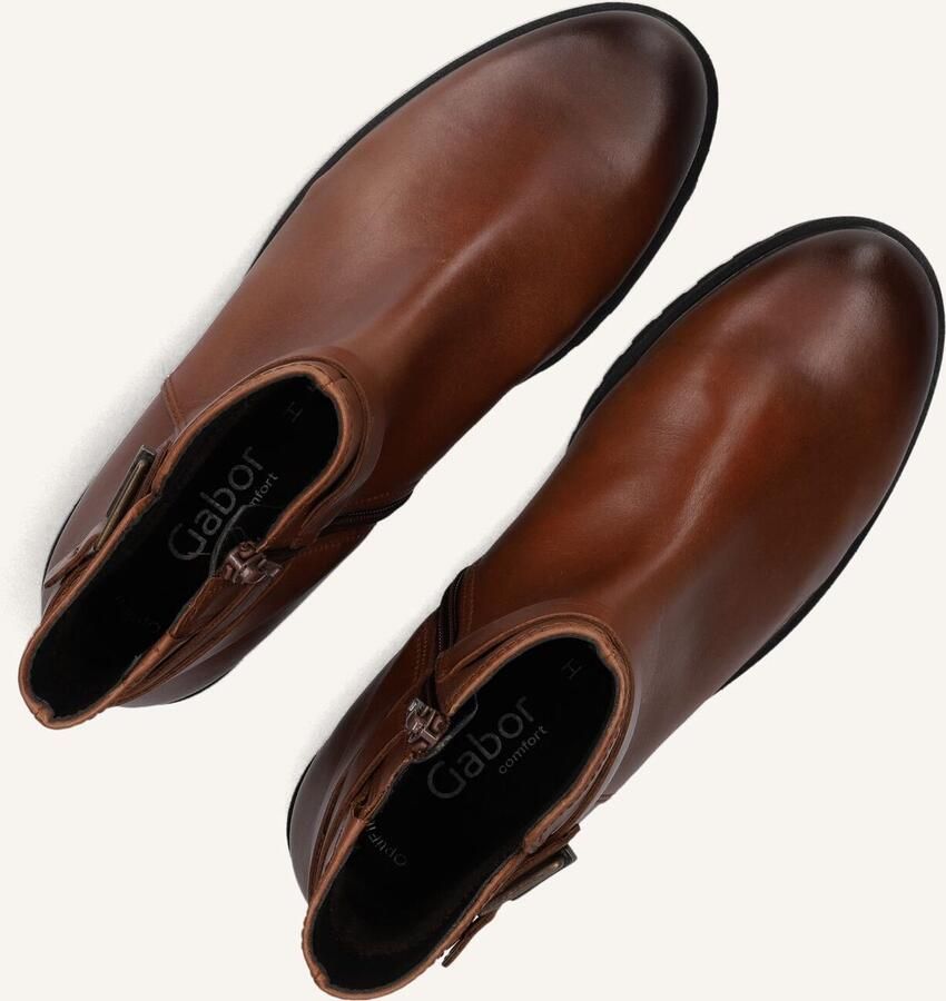 GABOR Enkellaarsjes Dames 762 Maat: 44 Materiaal: Leer Kleur: Camel - Foto 2