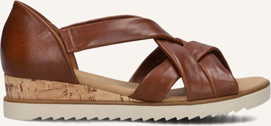 GABOR Sandalen met Hak Dames 782 Maat: 39 Materiaal: Leer Kleur: Cognac - Foto 2