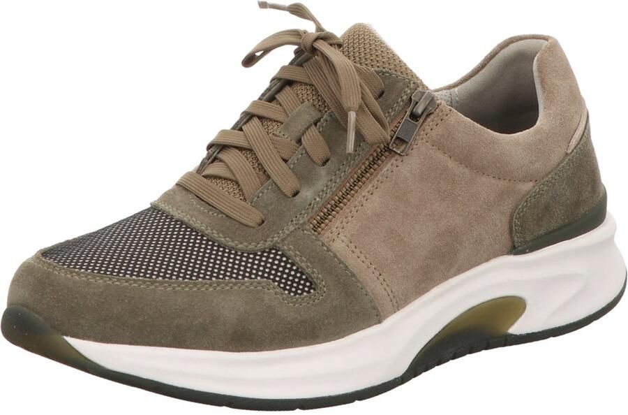Gabor Rollingsoft Sneakers met sleehak vrijetijdsschoen lage schoen veterschoen met buitenrits g-breedte