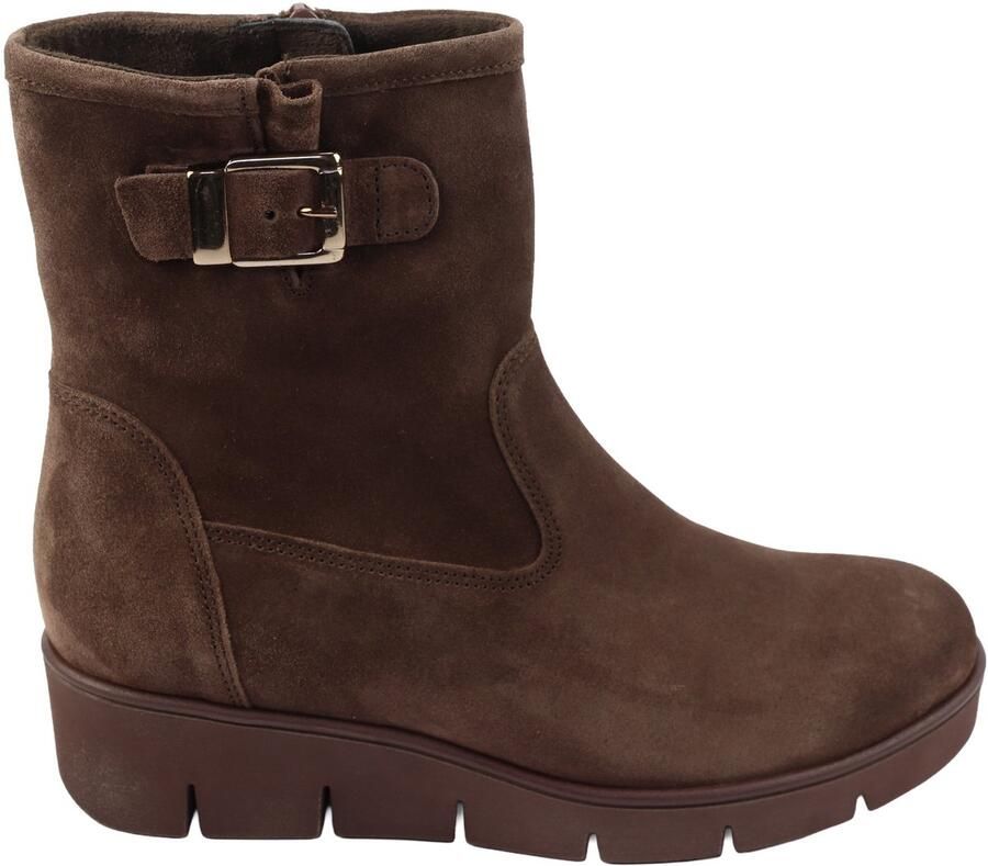 Gabor 8005 Enkellaarzen Vrouwen bruin nubuck suede