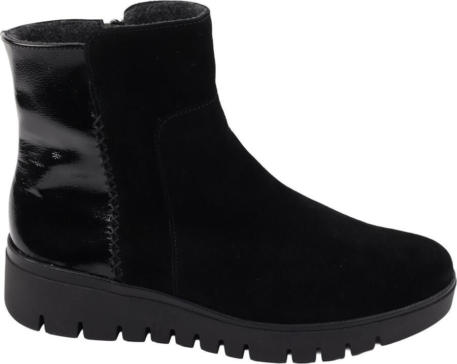 Gabor 8015 Enkellaarzen Vrouwen zwart nubuck suede