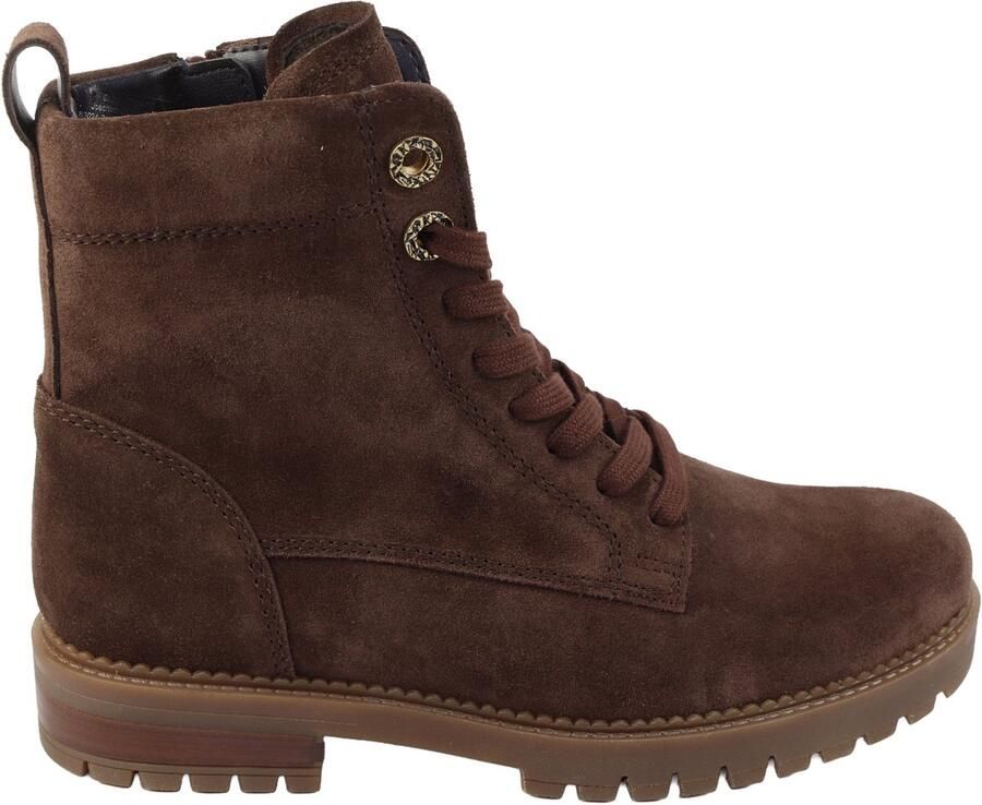 Gabor 8024 Veterboots Vrouwen bruin nubuck suede