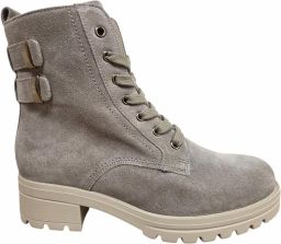 Gabor 8027.02.004 Veterboots Beige Grijs Suede Dames Beige Grijs