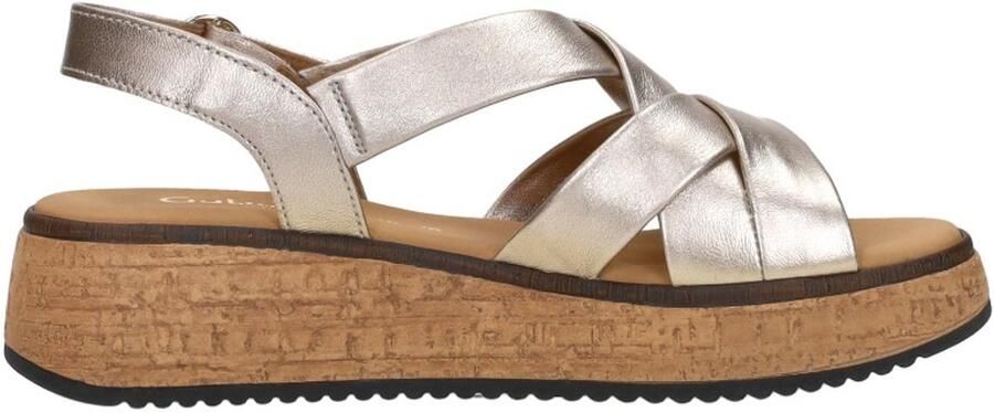 GABOR Sandalen met Hak Dames 823.1 Maat: 39 Materiaal: Leer Kleur: Goudkleurig - Foto 3