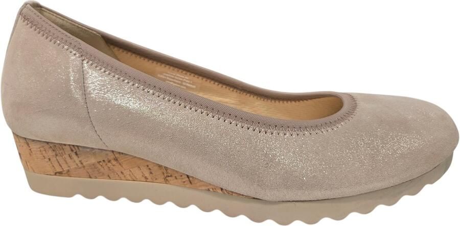Gabor 82.641.12 Pumps Leer Beige Dames Sleehak Beige Goud