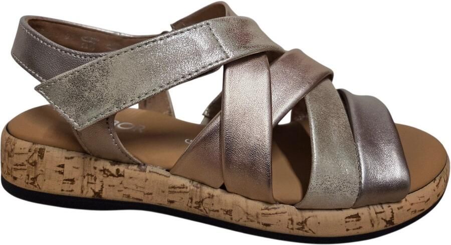 Gabor 82.736.82 Sandalen Zilver Brons Synthetisch Dames Overig