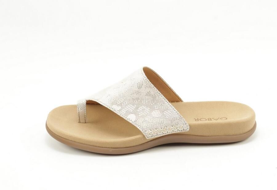 Gabor 83.700.60 slipper zilver goud