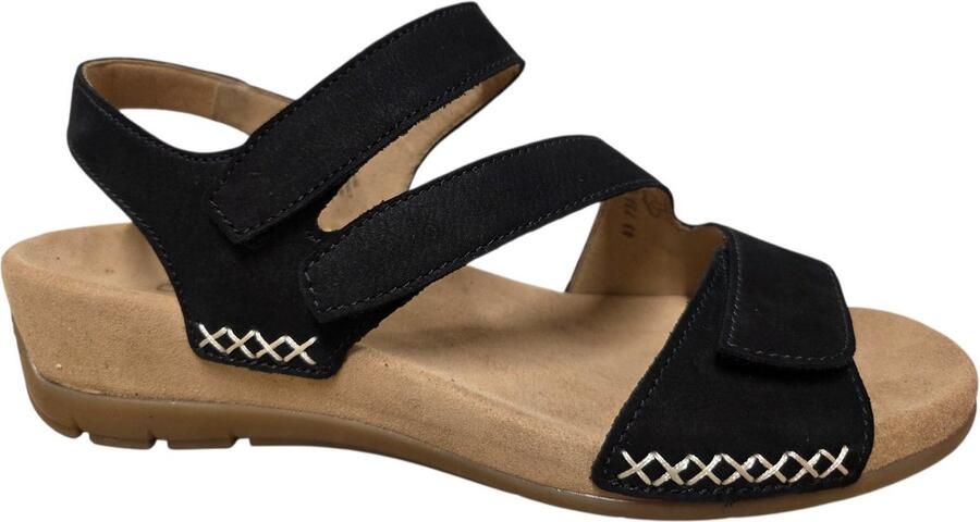 Gabor 83.734.17 Sandalen Zwart Nubuck Dames Zwart - Foto 3