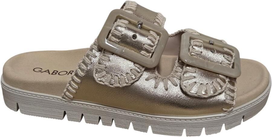 Gabor 83.741.62 Slippers Goud Leer Dames Goud