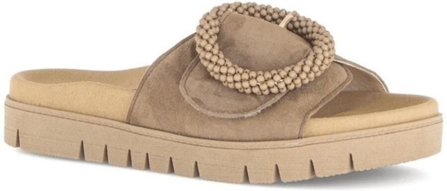 Gabor Dames Slippers 83.745.18 Peanut Taupe - Foto 1