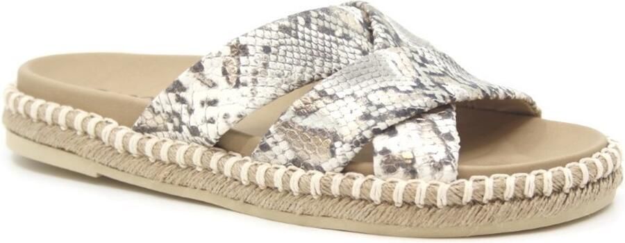 Gabor Slipper Voetbed Kruisband Snake Leer