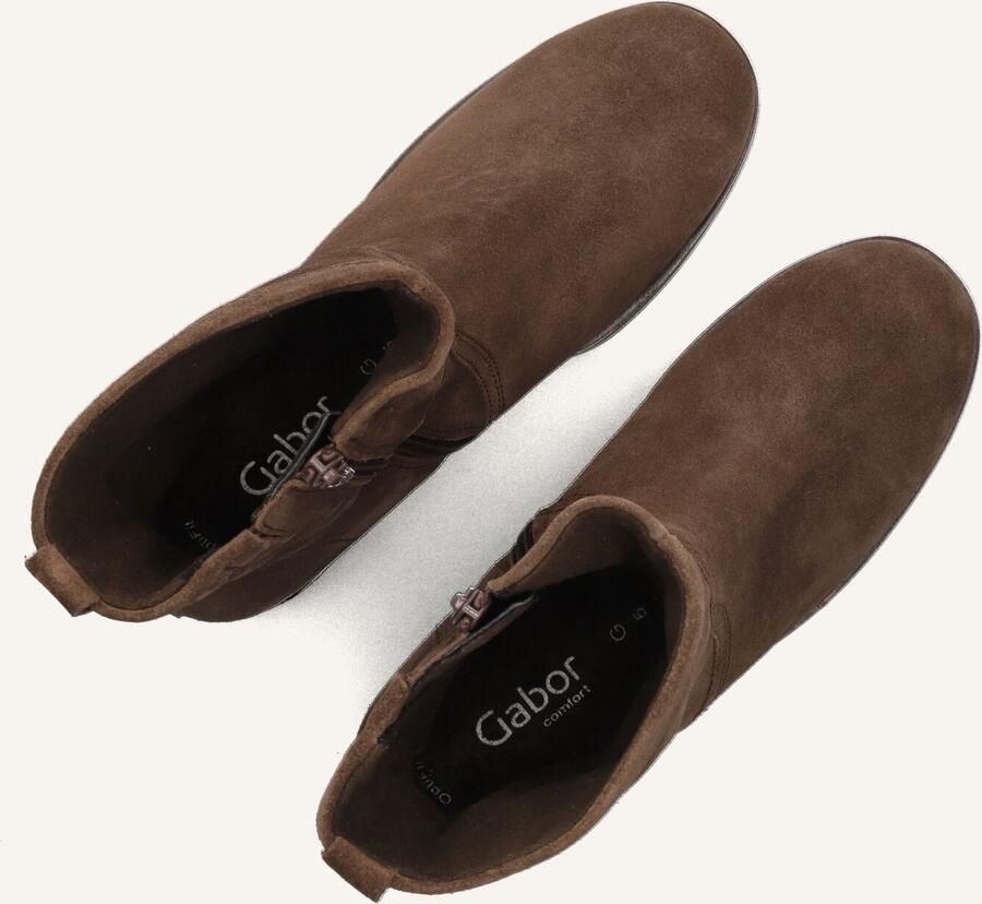 GABOR Enkellaarsjes Dames 851 Maat: 37 Materiaal: Suède Kleur: Bruin - Foto 2