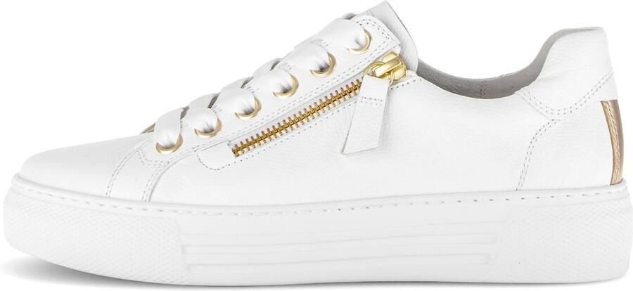 GABOR Lage Sneakers Dames 465 Maat: 38 Materiaal: Leer Kleur: Wit
