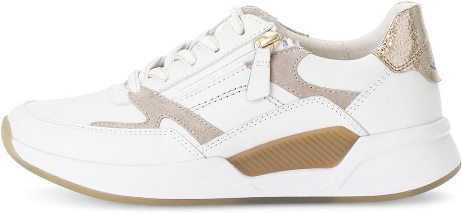 Gabor 86.958.52 Rolling Soft Sneakers Wit Leer Dames Wit Goud - Foto 4