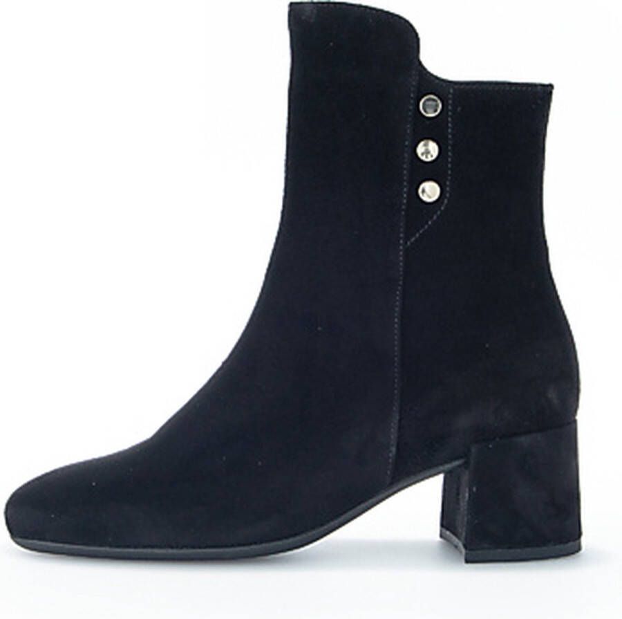 Gabor Zwarte Suède Laars met Gouden Details Black Dames