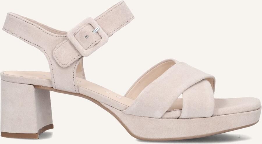 GABOR Sandalen met Hak Dames 953 Maat: 44 Materiaal: Suède Kleur: Beige - Foto 2