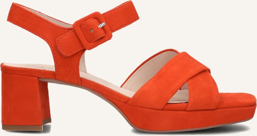 GABOR Sandalen met Hak Dames 953 Maat: 36 Materiaal: Suède Kleur: Oranje - Foto 2