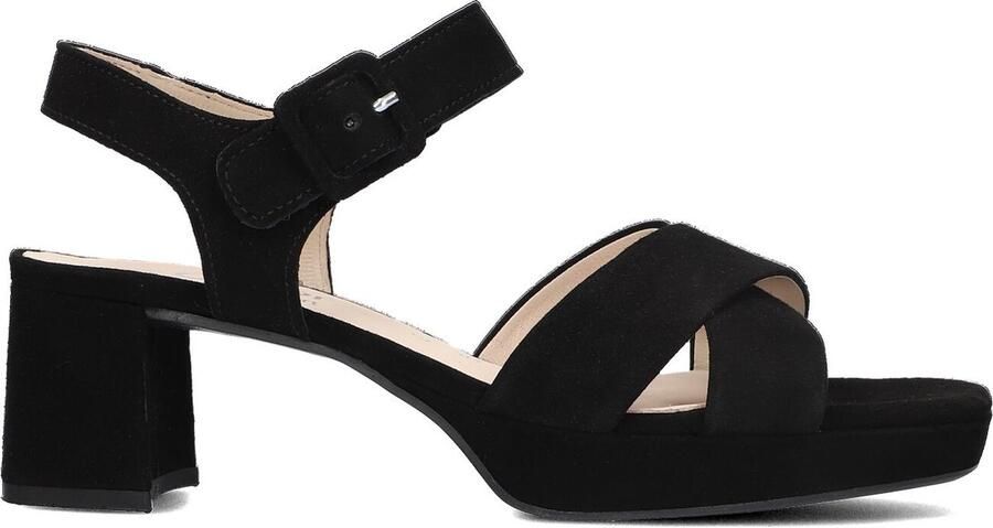 GABOR Sandalen met Hak Dames 953 Maat: 38 Materiaal: Suède Kleur: Zwart - Foto 2