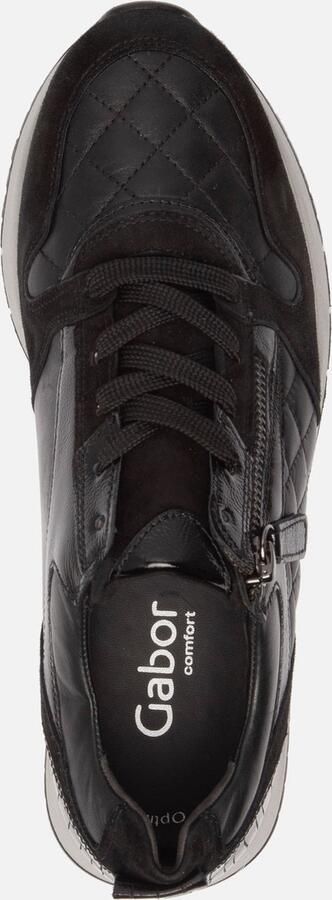 Gabor 528 Lage sneakers Leren Sneaker Dames Zwart - Foto 20
