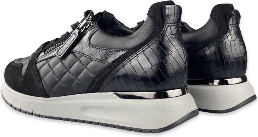 Gabor 528 Lage sneakers Leren Sneaker Dames Zwart - Foto 10