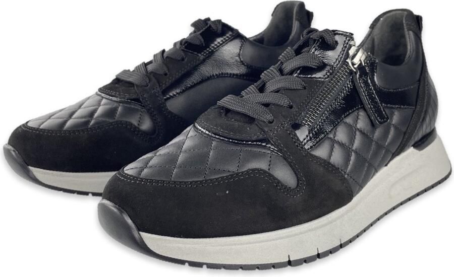 Gabor 528 Lage sneakers Leren Sneaker Dames Zwart - Foto 7