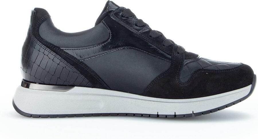 Gabor 528 Lage sneakers Leren Sneaker Dames Zwart - Foto 9
