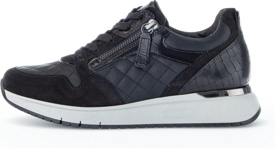 Gabor 528 Lage sneakers Leren Sneaker Dames Zwart - Foto 9
