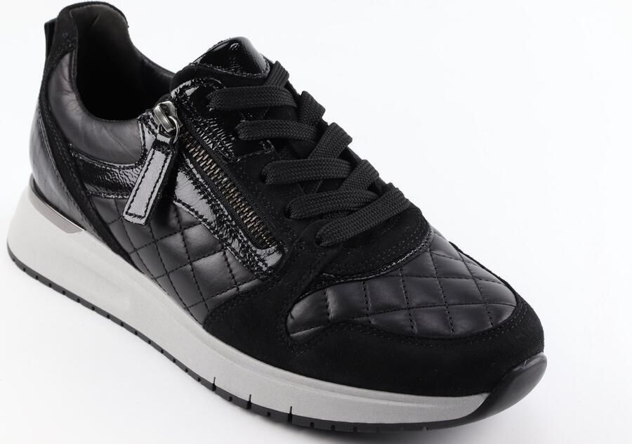 Gabor 528 Lage sneakers Leren Sneaker Dames Zwart - Foto 7