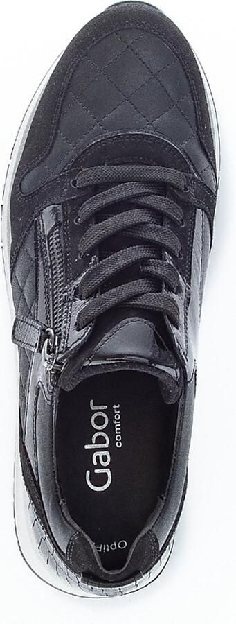 Gabor 528 Lage sneakers Leren Sneaker Dames Zwart - Foto 19