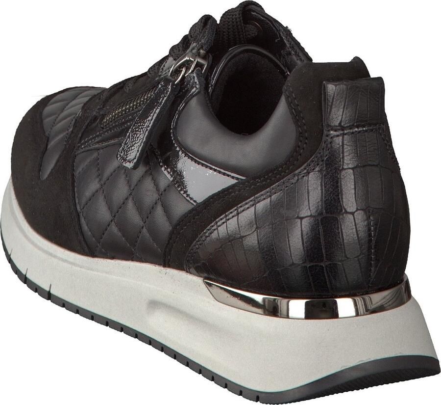 Gabor 528 Lage sneakers Leren Sneaker Dames Zwart - Foto 4