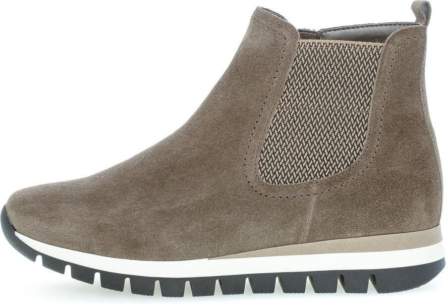 Gabor Stijlvolle Beige Suède Chelsea Laarzen met Comfortabele Pasvorm Beige Dames