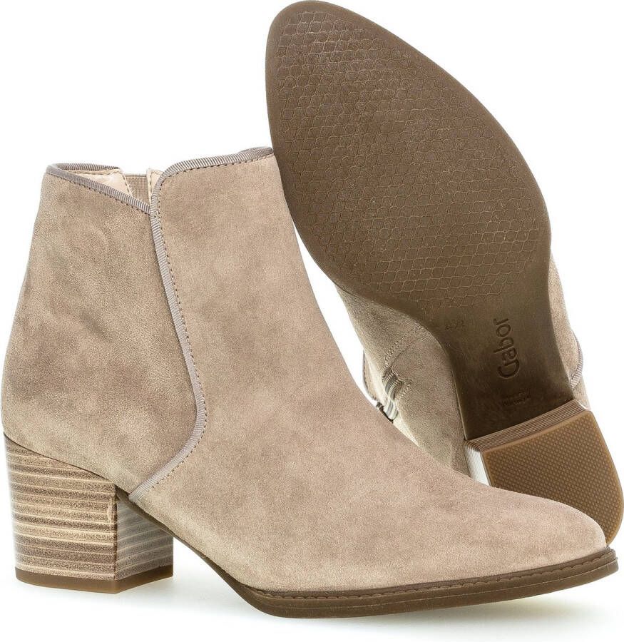 Gabor 990 Enkellaarsjes Enkelboots met rits Dames Taupe - Foto 2
