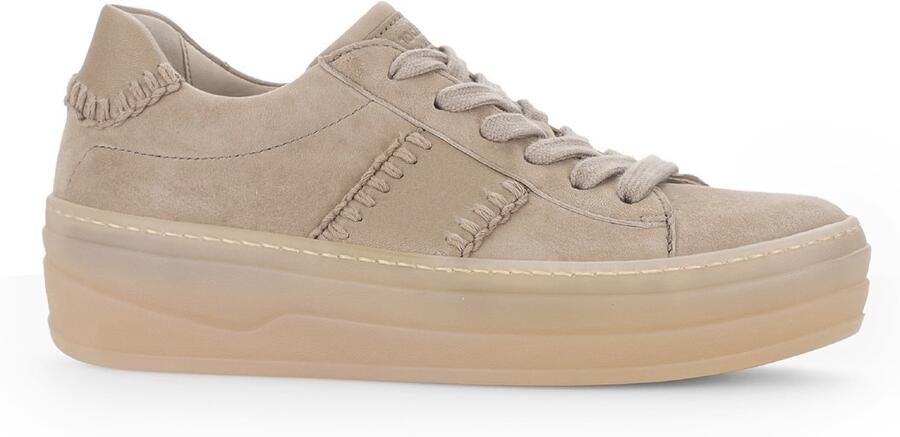 Gabor -art 83.353 14-sneaker-zand-nubuck-dames-veter