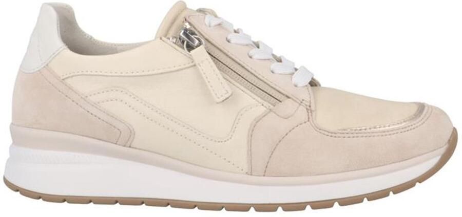 Gabor art. 86.307 63 beige sneaker K leest dames veter 2 ritsen