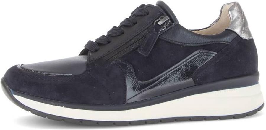 Gabor art. 86.307 66 blauw K leest breed dames veter 2 rits sneaker