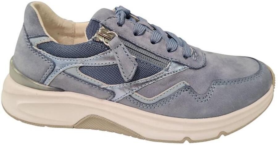 Gabor -art. 86.896 26-sneaker-rolling soft-lichtblauw-veter rits-dames - Foto 2