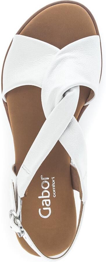 GABOR Sandalen met Hak Dames 751.1 Maat: 38 5 Materiaal: Leer Kleur: Wit - Foto 2
